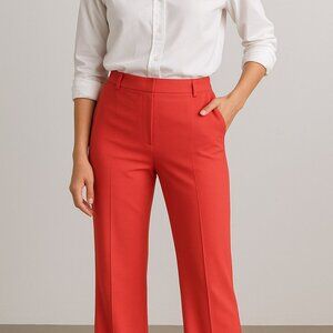 Vintage Spiegal Pants Size 14 Wide Leg Red Orange Corpcore Workwear Retro Flowy